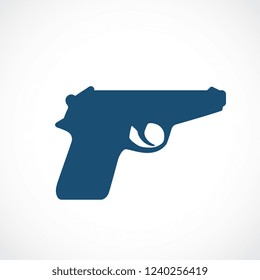 Gun vector icon isolated on white background