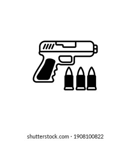 Gun Vector icon style illustration. EPS 10 file
