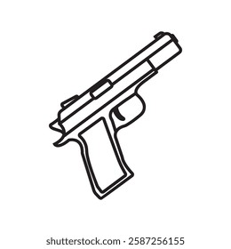 Gun vector icon. Weapon illustration sign . shooting symbol. army logo.