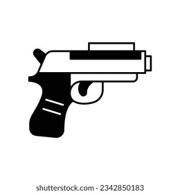 Gun-Vektorsymbol, das leicht modifizieren oder bearbeiten kann

