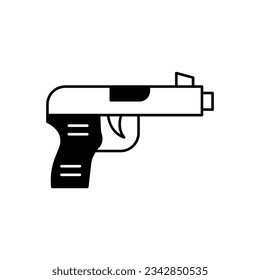 Gun-Vektorsymbol, das leicht modifizieren oder bearbeiten kann


