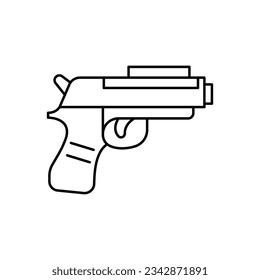 Gun-Vektorsymbol, das leicht modifizieren oder bearbeiten kann

