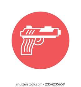 Gun-Vektorsymbol, das leicht modifizieren oder bearbeiten kann

