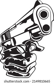 A Gun Vector Illustration art