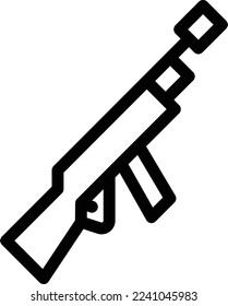 gun Vector illustration on a transparent background. Premium quality symmbols. Thin line vector icons for concept and graphic design.