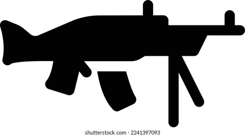 gun Vector illustration on a transparent background. Premium quality symmbols. Glyphs vector icons for concept and graphic design.