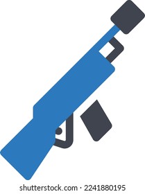 gun  Vector illustration on a transparent background. Premium quality symmbols. Glyphs vector icons for concept and graphic design.