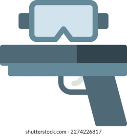 Vektorgrafik mit Pistole auf transparentem Hintergrund. Symbole in Premium-Qualität. Zeilensymbole für Konzept und Grafikdesign.