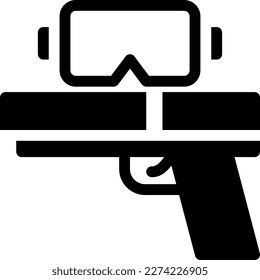 ilustración del vector de armas en un fondo transparente. Símbolos de calidad premium. Iconos de glifo para diseño de conceptos y gráficos.