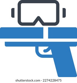 ilustración del vector de armas en un fondo transparente. Símbolos de calidad premium. Iconos de glifo para diseño de conceptos y gráficos.