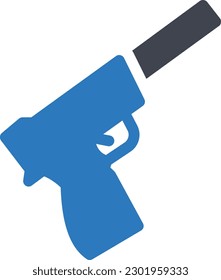 ilustración del vector de armas en un fondo transparente. Símbolos de calidad superior. Iconos vectoriales de glifos para diseño de conceptos y gráficos.
