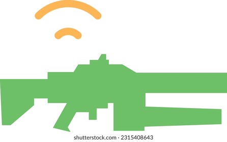 gun  Vector illustration on a transparent background. Premium quality symmbols. Line Color vector icons for concept and graphic design.
