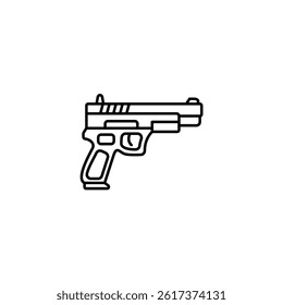 Gun vector line icon icons design
