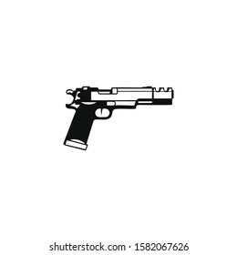 Gun vector logo. Sniper army vector logo
