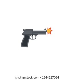 gun vector on a white background