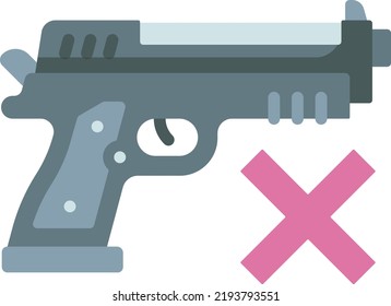 gun vector on white background. isolated Vector icon