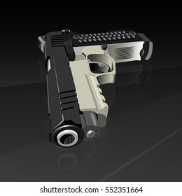 gun vector realistic style black