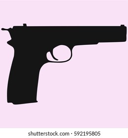 Gun vector silhouette isolated