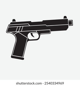 Silhuetas vetoriais de armas na arte