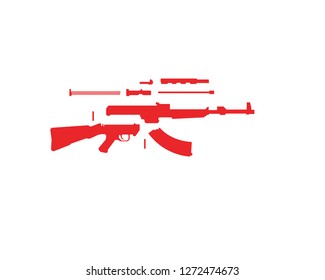 Gun vector symbol template