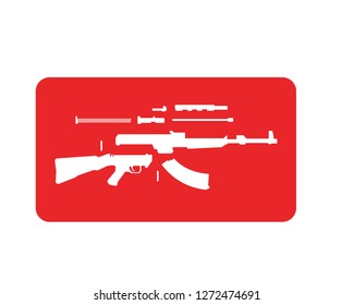 Gun vector symbol template