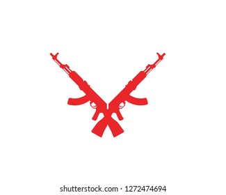 Gun vector symbol template