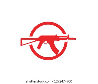 Gun vector symbol template