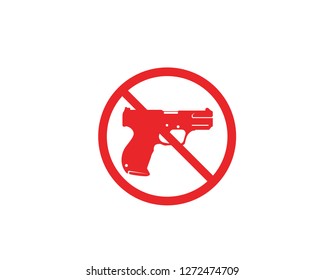 Gun vector symbol template