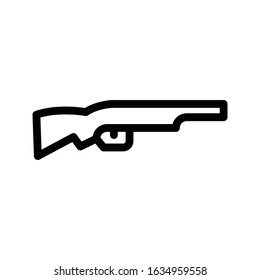 gun vector thin line icon 