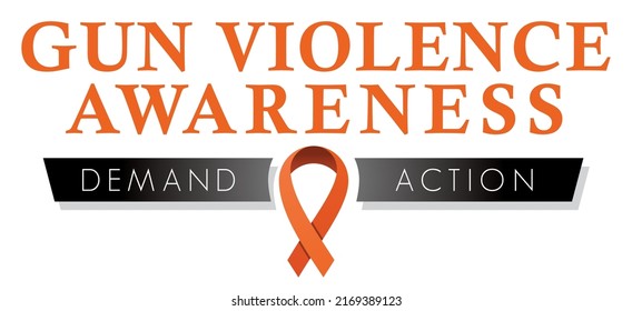 Gun Violence Awareness Ribbon | Orange Ribbon To Demand Action