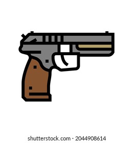 gun weapon color icon vector. gun weapon sign. isolated symbol illustration