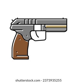 gun weapon color icon vector. gun weapon sign. isolated symbol illustration