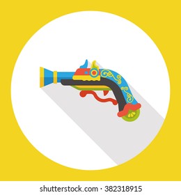 gun weapon flat icon