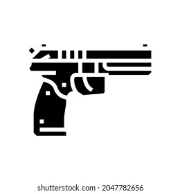 gun weapon glyph icon vector. gun weapon sign. isolated contour symbol black illustration
