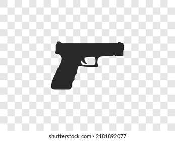 Gun, Weapon, Handgun Icon. Vector Illustration.