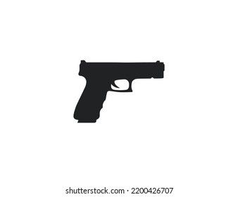Gun, weapon icon. Vector illustration.