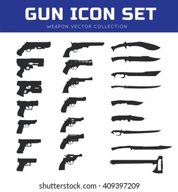Gun  Weapon Icons Set