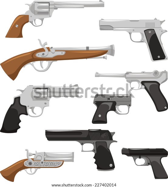 Gun Weapon War Crime Security Military Stock Vector Royalty Free