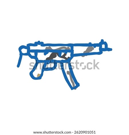 gun weapon war doodle icon sketch vector. gun weapon war sign. isolated symbol illustration