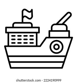 Gunboat icon vector image. Can also be used for web apps, mobile apps and print media.