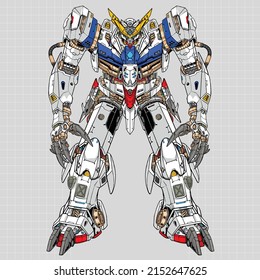 Gundam Barbatos illustration perfect for design svg