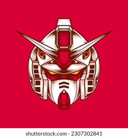 Vector Gundam Robot Con Color Completo