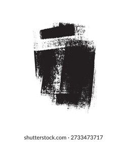 Gunge rolled ink stamp textures handmade with brayer. Letterpress vintage rough irregular rectangle vertical backgrounds Linocut relief printing shapes illustration transparent backdrop
