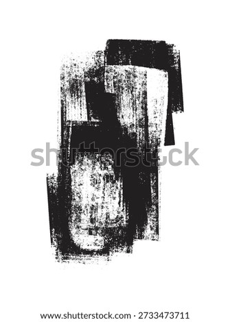 Gunge rolled ink stamp textures handmade with brayer. Letterpress vintage rough irregular rectangle vertical backgrounds Linocut relief printing shapes illustration transparent backdrop