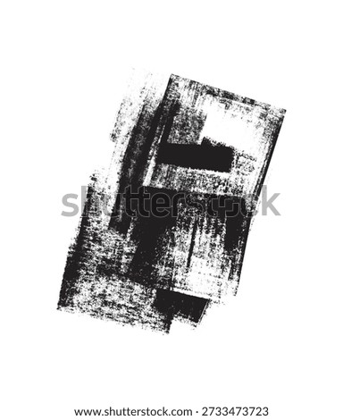 Gunge rolled ink stamp textures handmade with brayer. Letterpress vintage rough irregular rectangle vertical backgrounds Linocut relief printing shapes illustration transparent backdrop