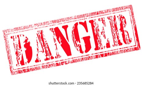 gunge stamp with text danger on vector illustration