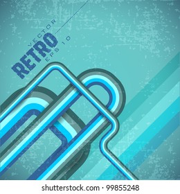 Gungy retro background in  blue color. Vector illustration. EPS 10.