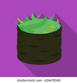 Gunkan maki icon in flate style isolated on white background. Sushi symbol stock vector illustration.