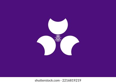 Gunma flag, Japan prefecture. Vector illustration