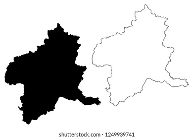 Gunma Prefecture (Administrative divisions of Japan, Prefectures of Japan) map vector illustration, scribble sketch Gunma map